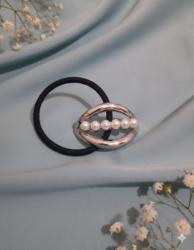 Elástico Cabelo Com Pérolas