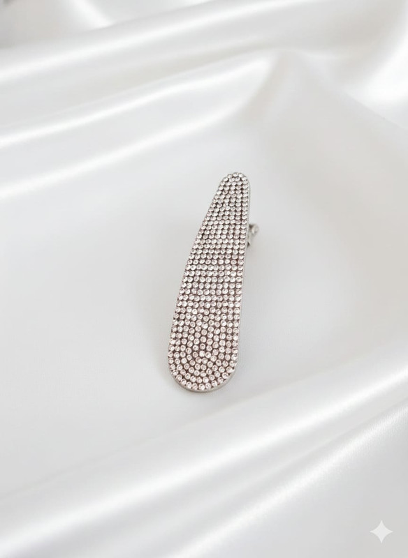 Presilha Cravejada com Strass Prata