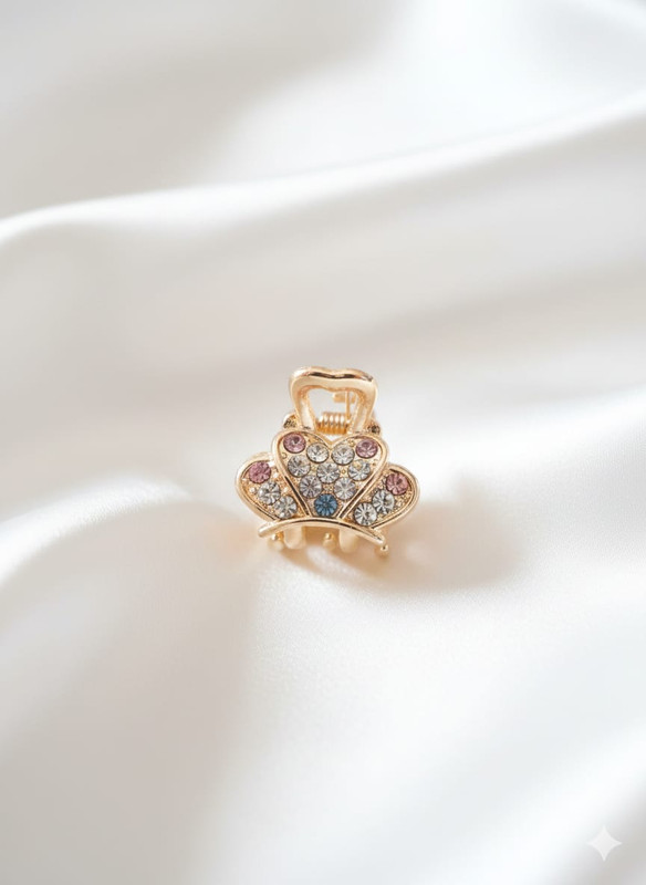 Presilha Dourada Cravejada com Strass Colorido