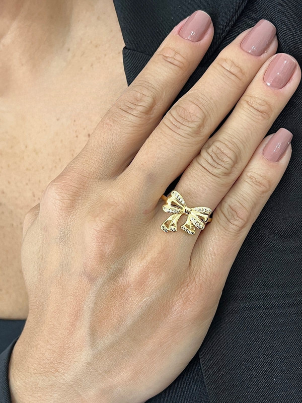 Anel Laço Cravejado