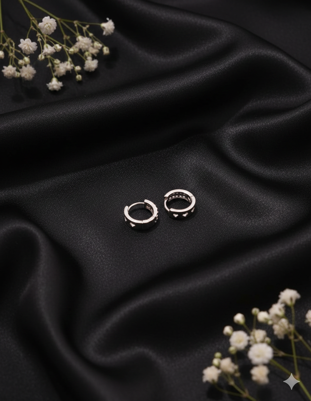 Argola pequena click prata