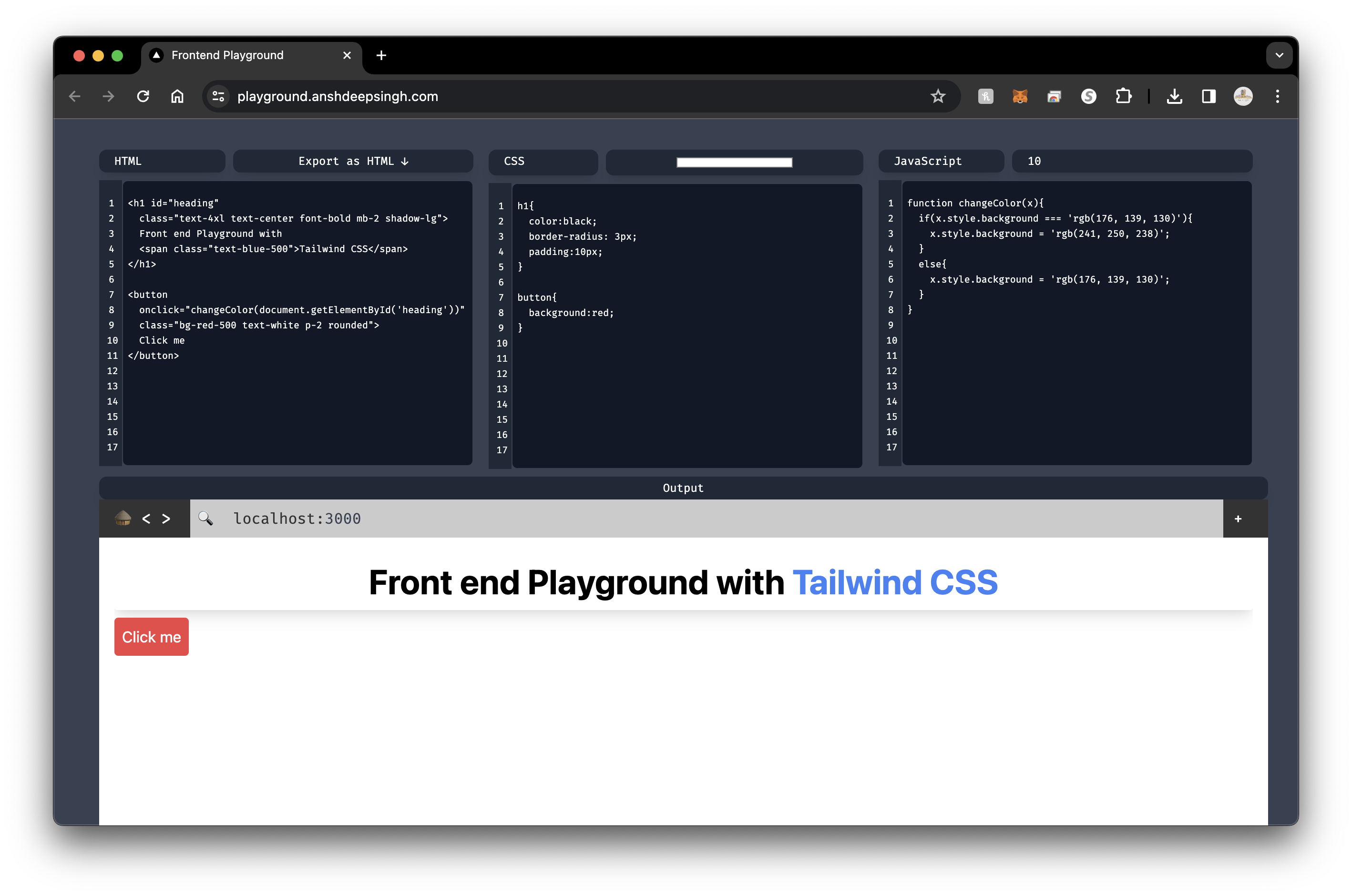 Frontend Playground