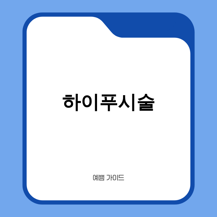 하이푸시술의 원리를 설명하는 이미지