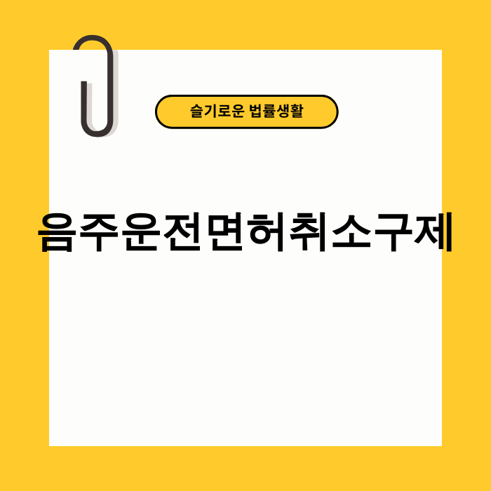 음주운전면허취소구제 2025년 기준 안내