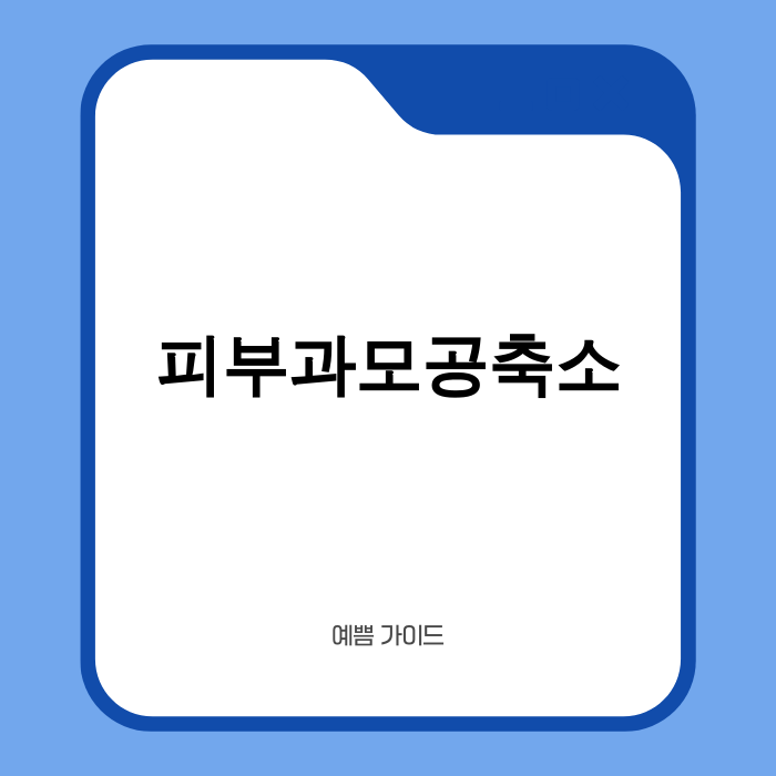 피부과 모공 축소 시술 비교 이미지