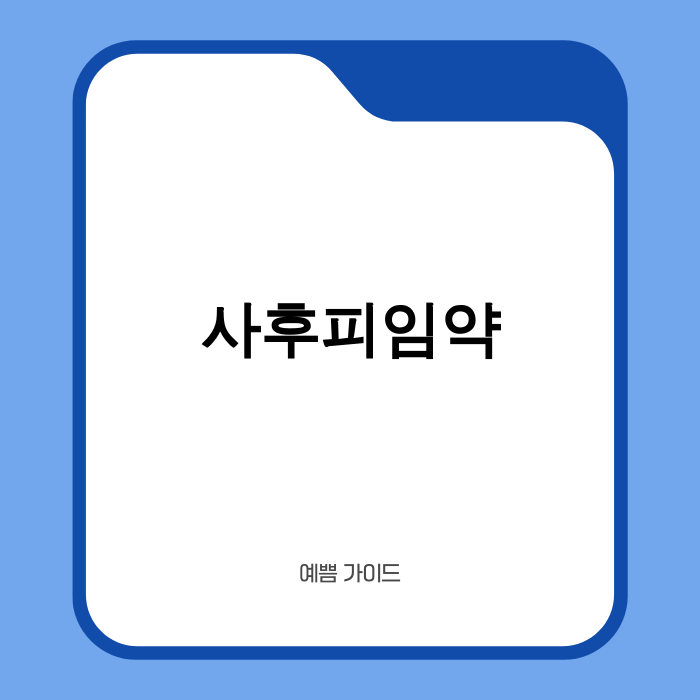 사후피임약에 대한 정보 이미지