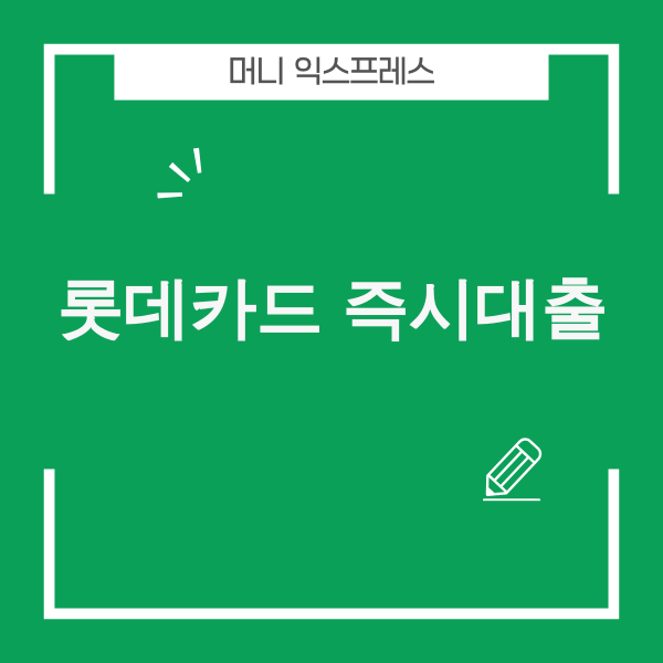롯데카드 즉시대출