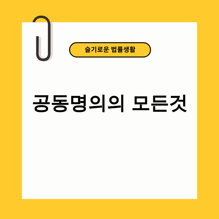 공동명의 재산 관리 전략 이미지