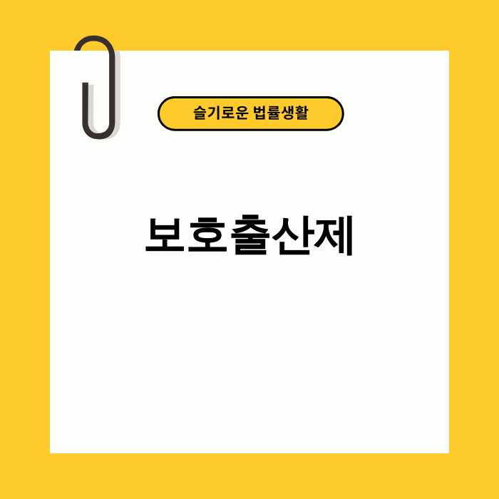 보호출산제 관련 이미지
