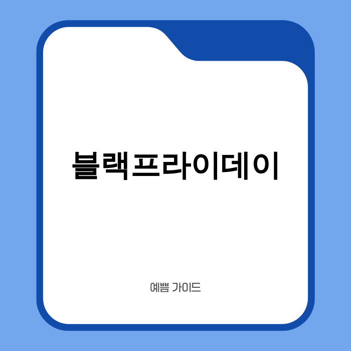 2025 블랙프라이데이 쇼핑 이미지
