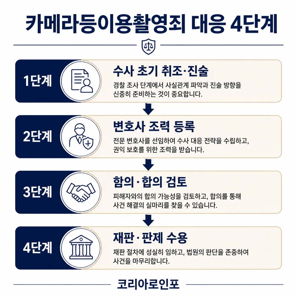 카메라등이용촬영죄 대응 4단계 카와이 인포그래픽