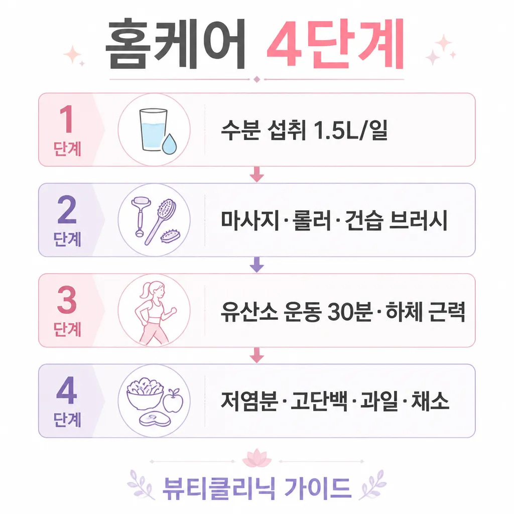 홈케어 4단계 카와이 인포그래픽