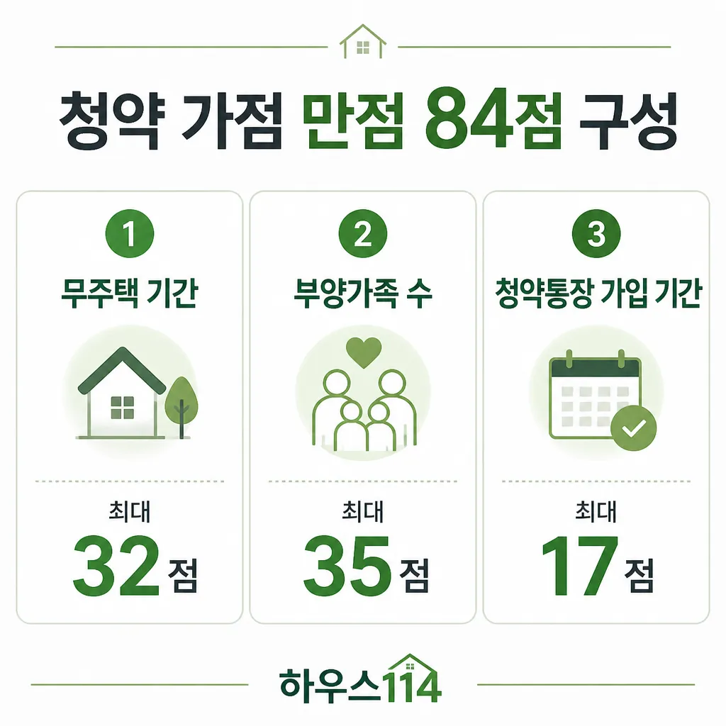 cheongyak-gajeom-84-points 청약 가점 만점 84점 구성