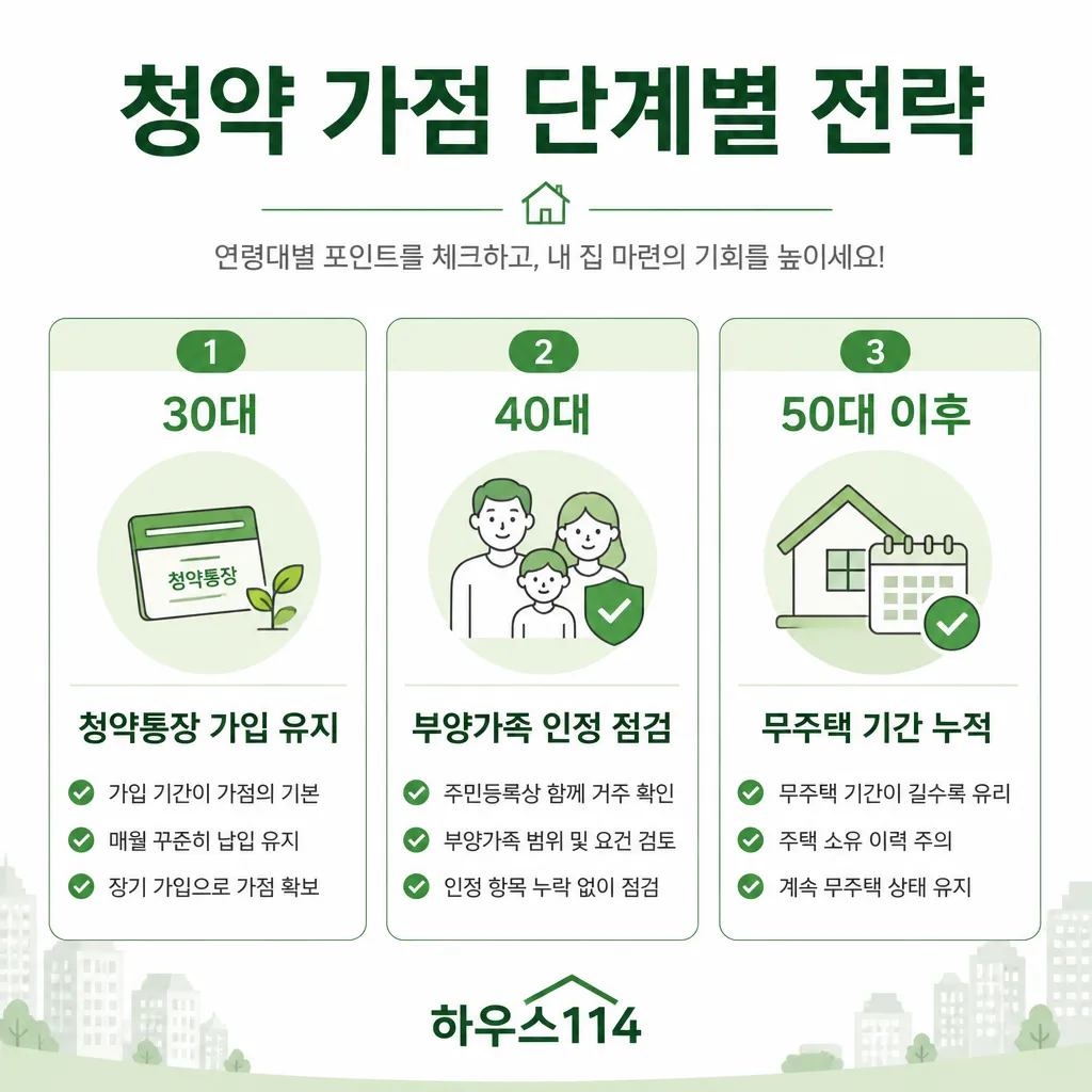 cheongyak-gajeom-stages 청약 가점 단계별 전략