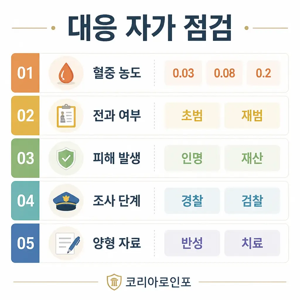 대응 자가 점검 5가지 인포그래픽