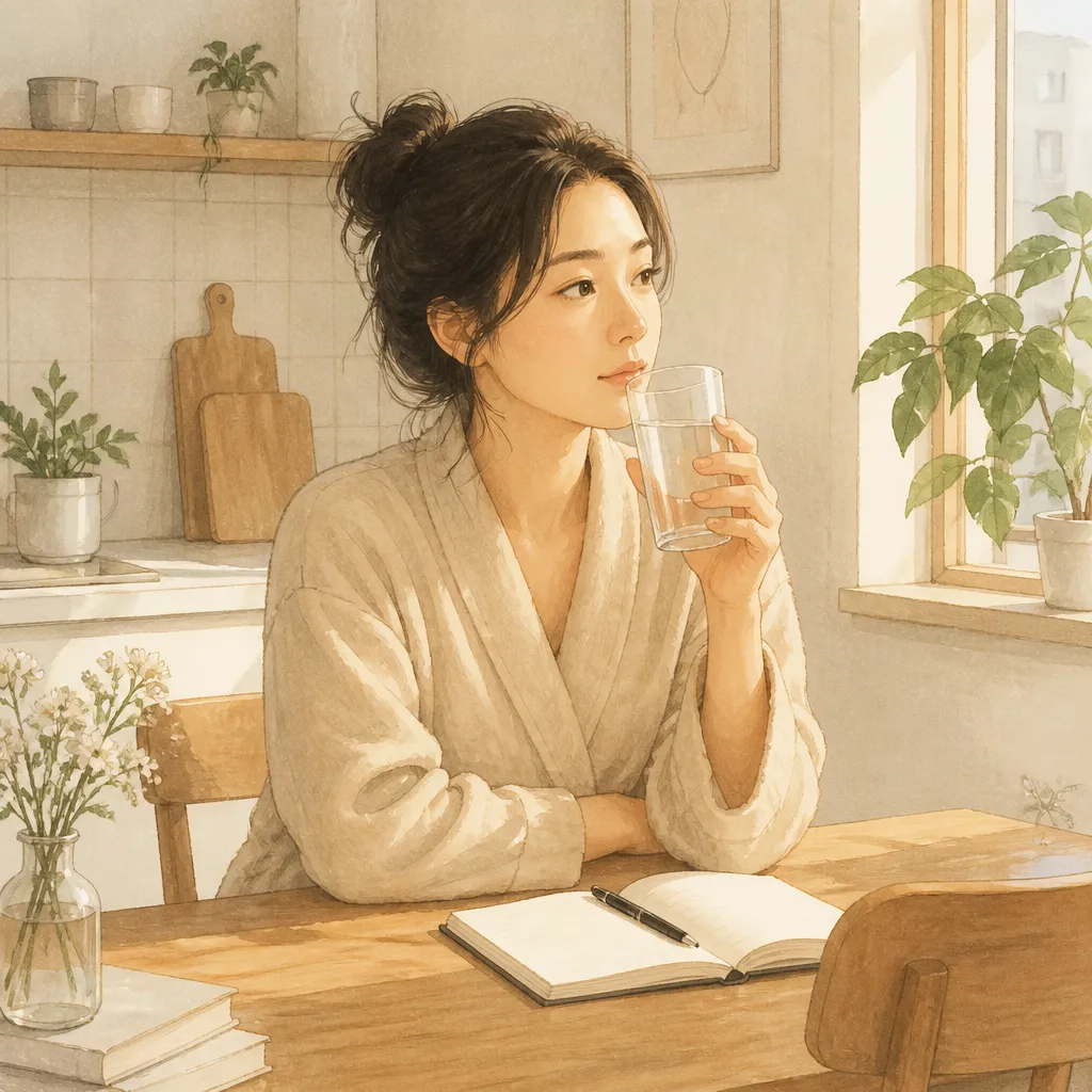 검토하는 여성