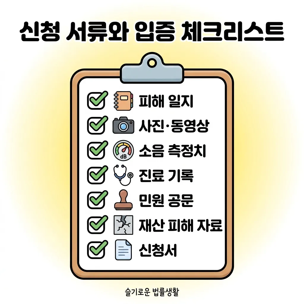 중앙환경분쟁조정위원회 신청 서류와 입증 체크리스트