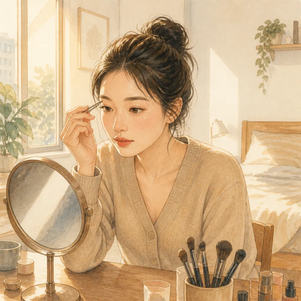 눈썹정리 모습