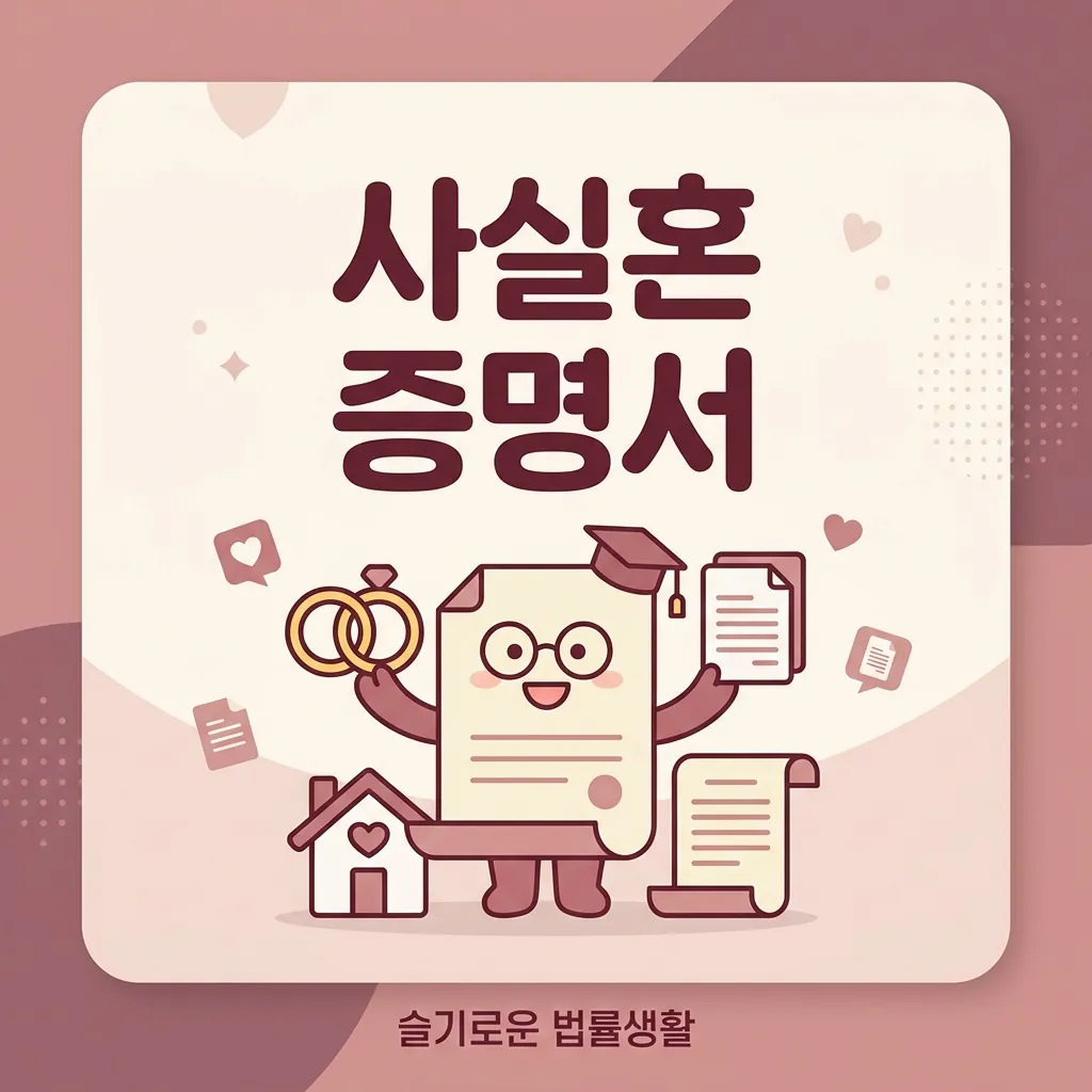 사실혼 증명서 난임 지원 신청 서류와 절차 안내 (2026)