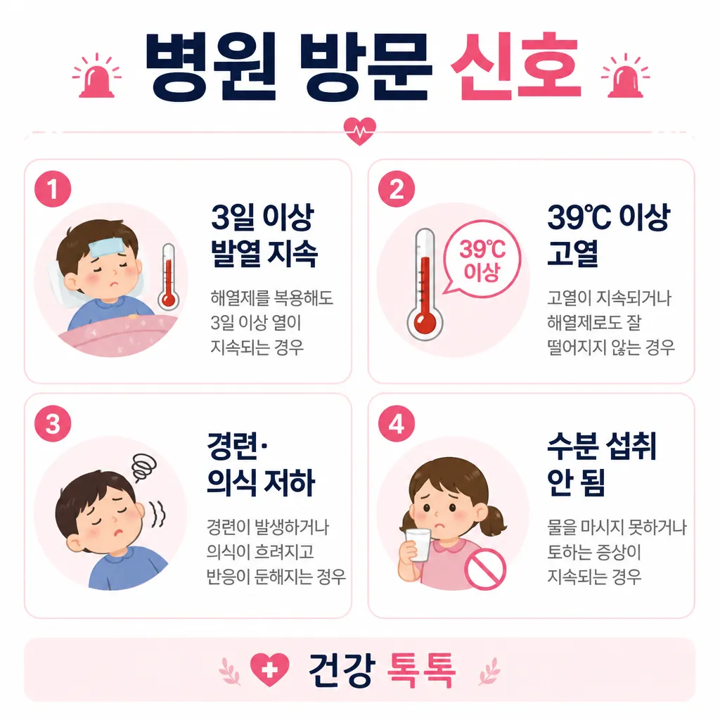 해열제 교차 복용 — 병원 방문이 필요한 신호 4가지