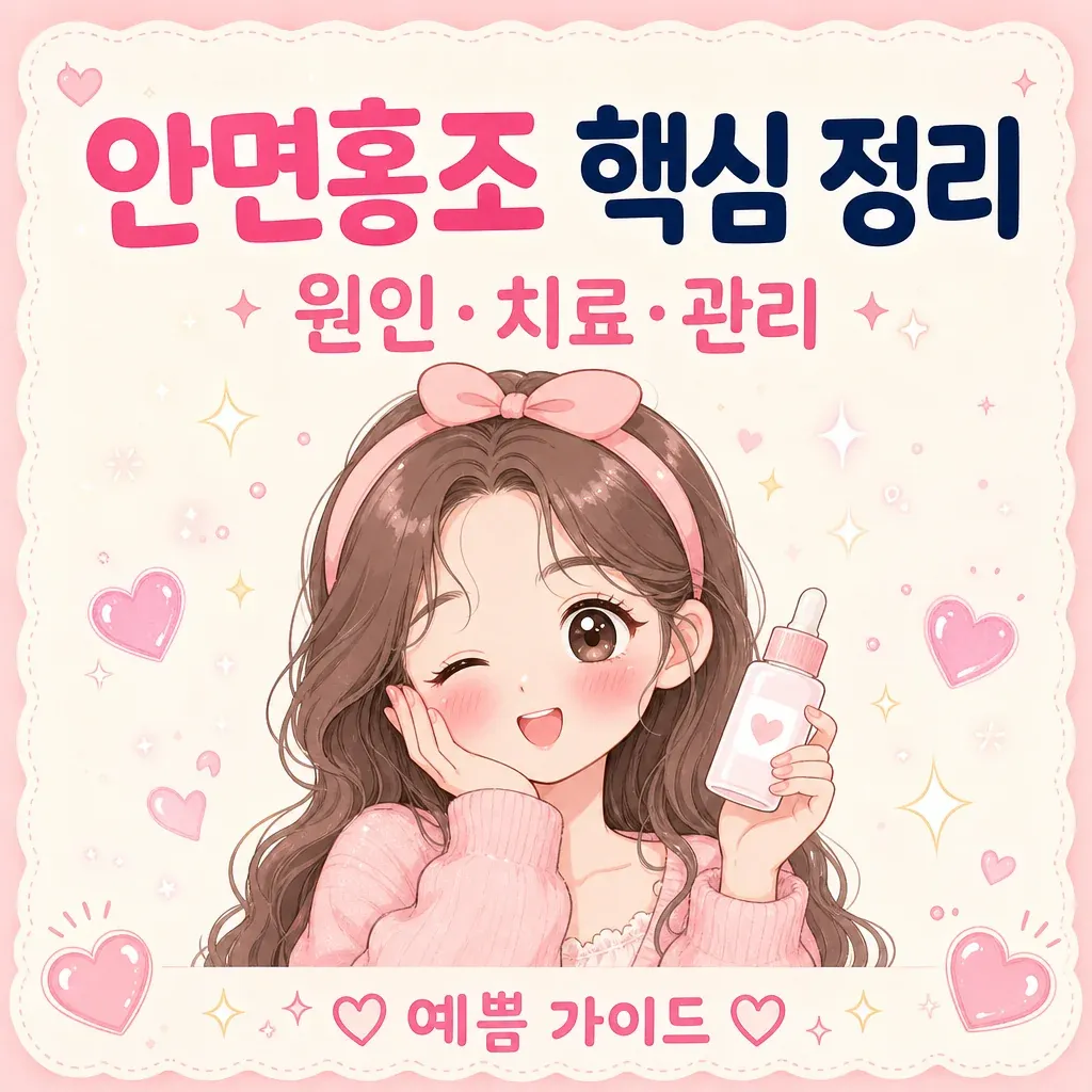 안면홍조 핵심 정리 카와이 인포그래픽