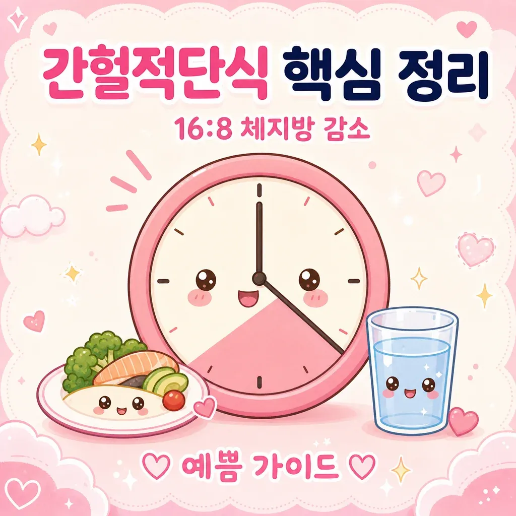 간헐적단식 핵심 정리 카와이 인포그래픽