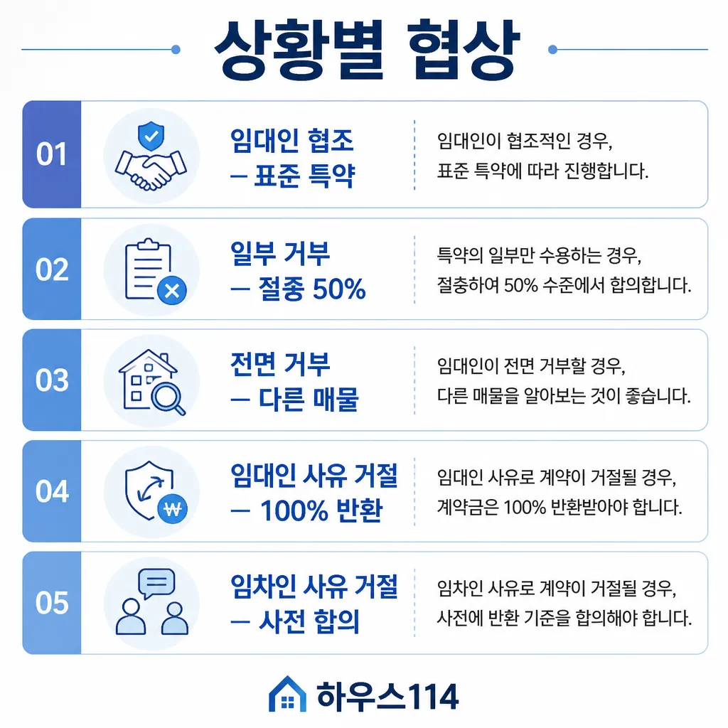 상황별 협상 시뮬 인포그래픽