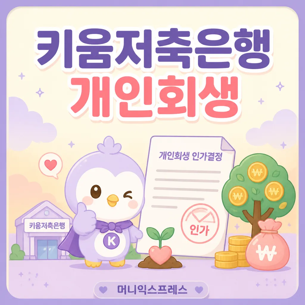키움저축은행 개인회생 대출 안내 일러스트