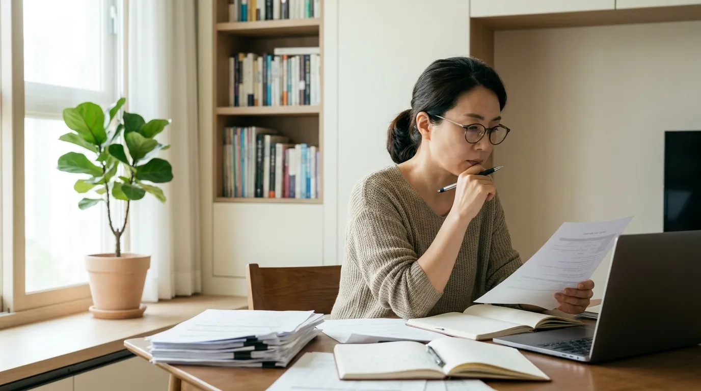 변호사 상담 — 사건 자료 준비 모습