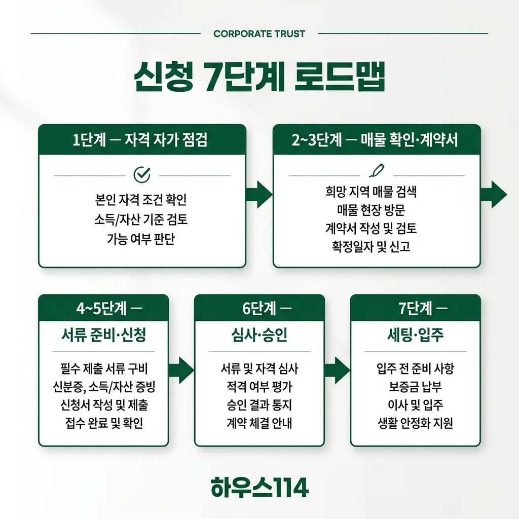 오피스텔 구입 자금 신청 7단계 — 자가 점검·서류·심사