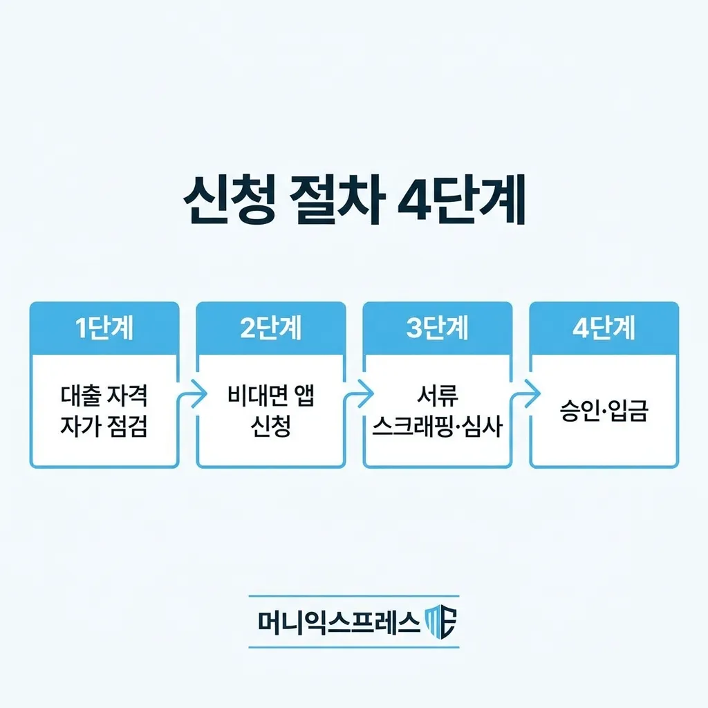 페퍼저축은행 대출 신청 절차 4단계 — 자가 점검·앱·심사·입금