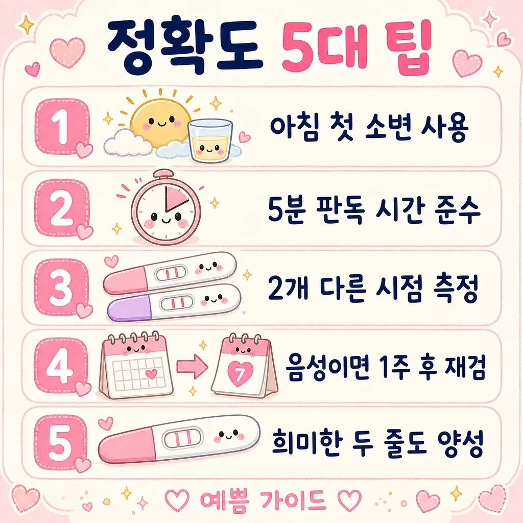 임테기 정확도 5대 팁 카와이 인포그래픽