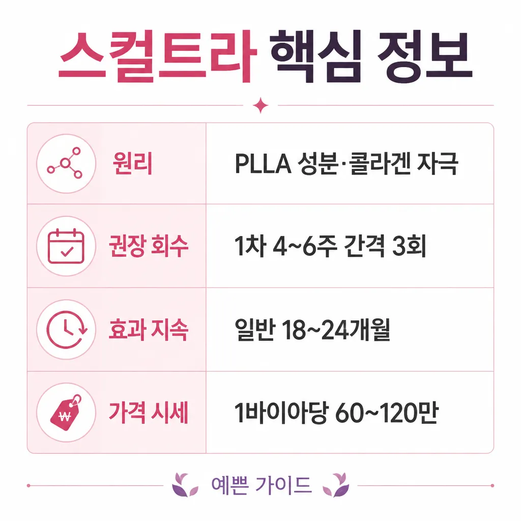 스컬트라 핵심 정보 카와이 인포그래픽