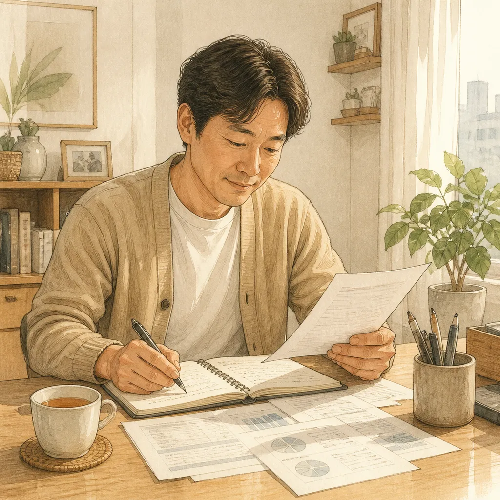 서류 검토하는 사람