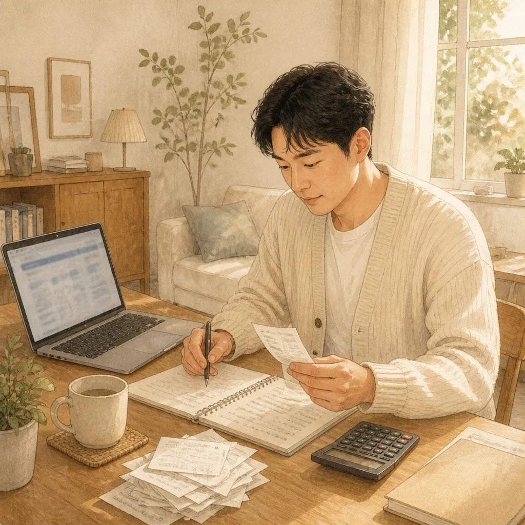 SNS 수익 종합소득세 — 가정에서 신고 자료 정리 모습