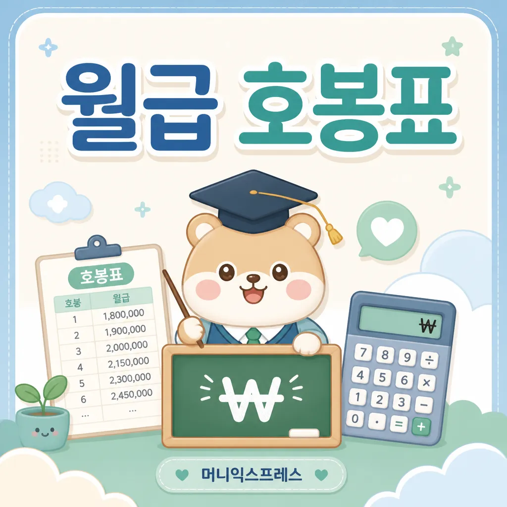 초등학교 교사 월급 — 9호봉 실수령액과 수당 안내 (2026)