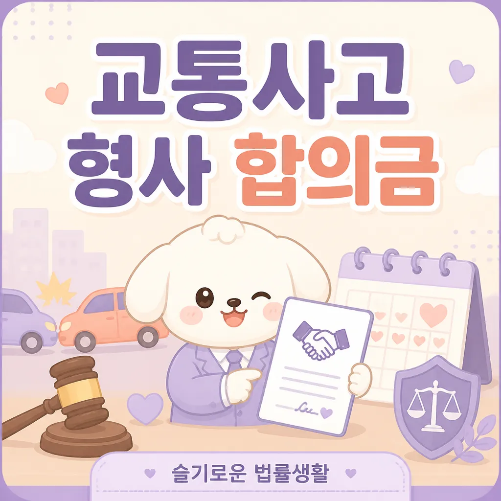 교통사고 형사 합의금 — 산정 기준과 합의 절차 안내 (2026)