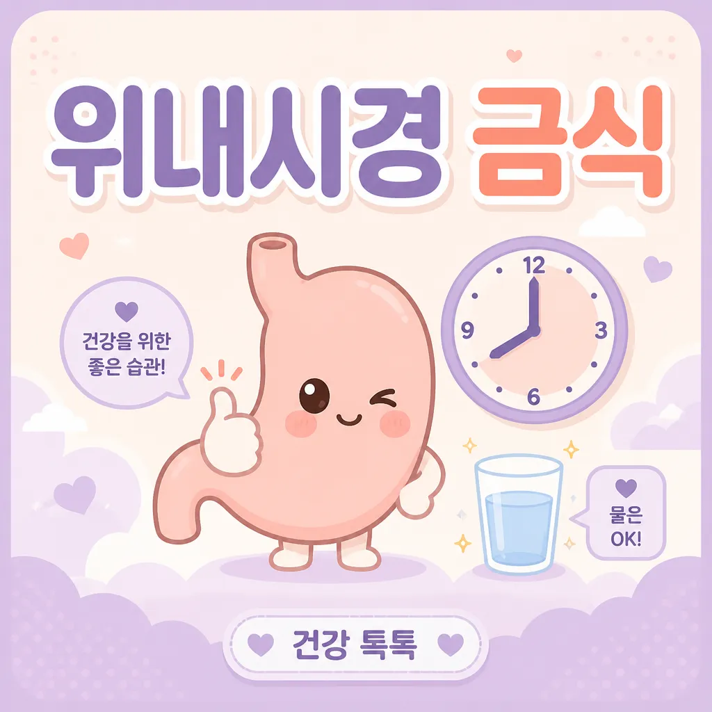 위내시경 금식 안내 일러스트