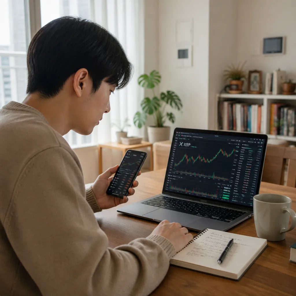 XRP 차트 검토하는 사용자