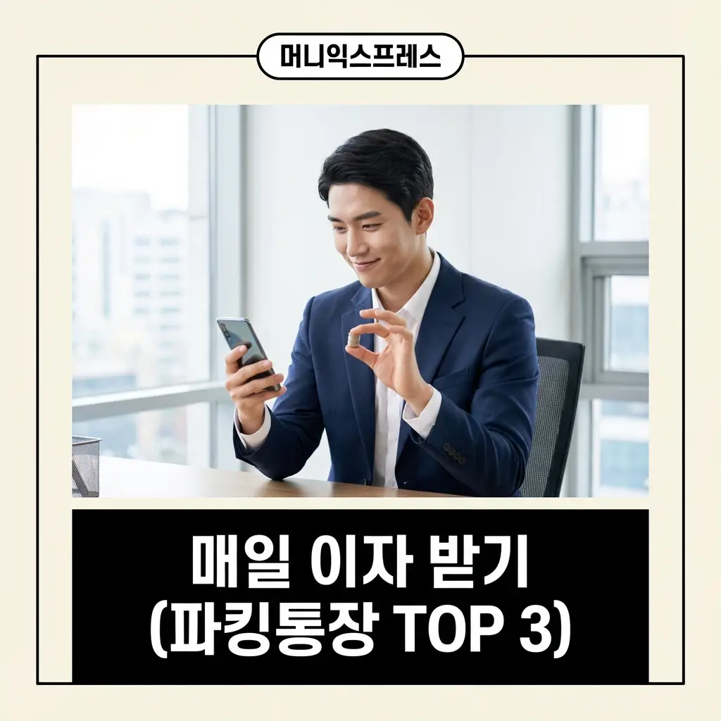 매일 이자 받기 파킹통장 TOP 3 추천 일복리 이자 지급 상품 비교 금리 및 혜택 분석