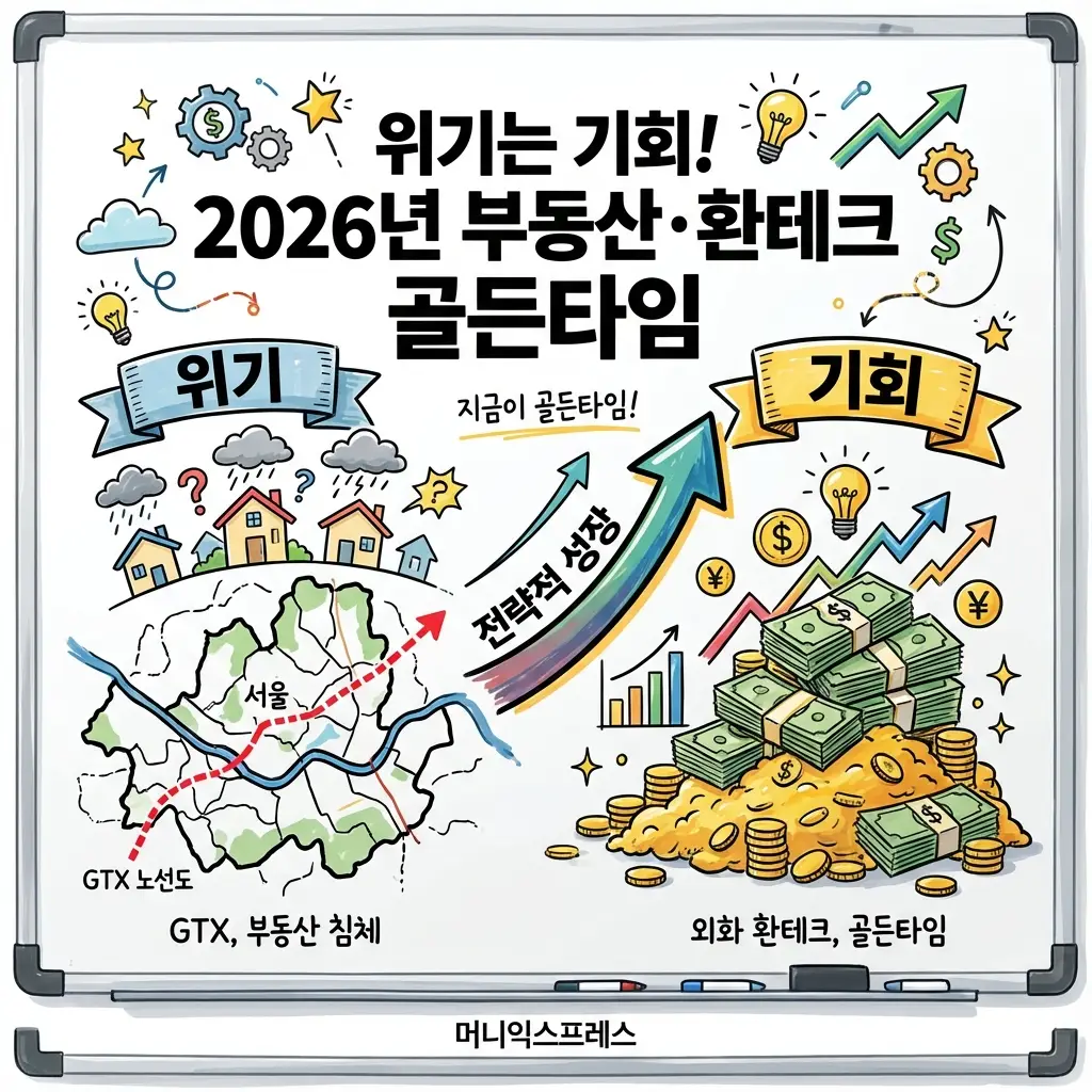 2026년 부동산 전망 및 외화 환테크 골든타임 투자 전략 도식