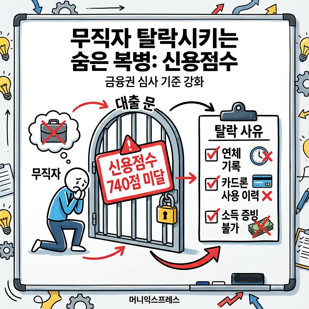 대출 탈락을 유발하는 신용점수 740점 기준과 연체 및 카드론 주의사항