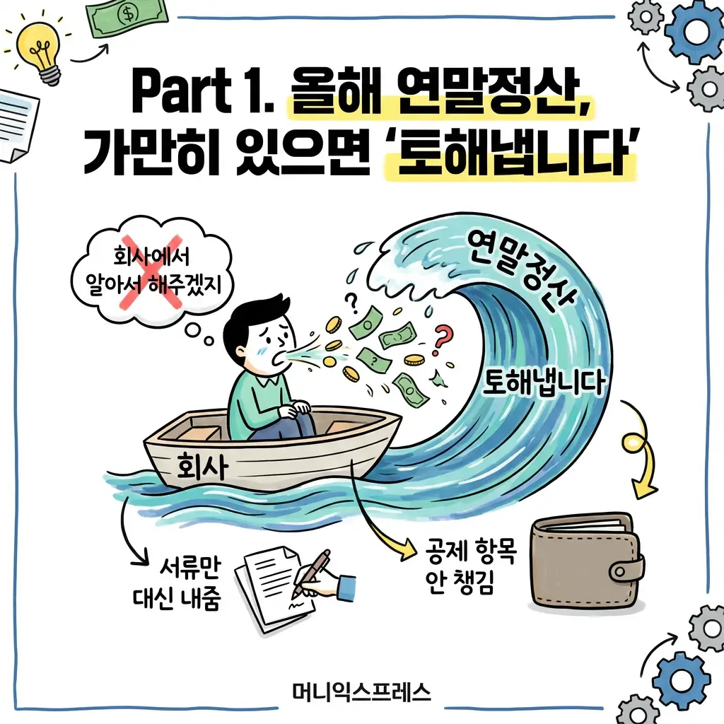회사에만 의존하면 세금을 토해내는 연말정산 구조와 공제 항목 챙기기 중요성