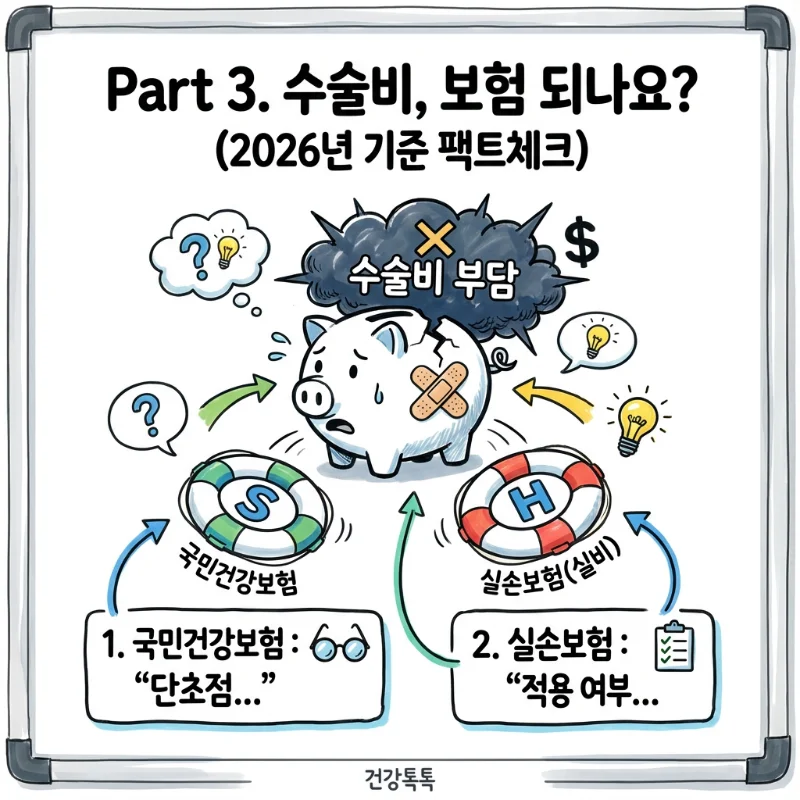 2026년 기준 백내장 수술비 부담을 줄이는 국민건강보험과 실비보험 적용 팩트체크