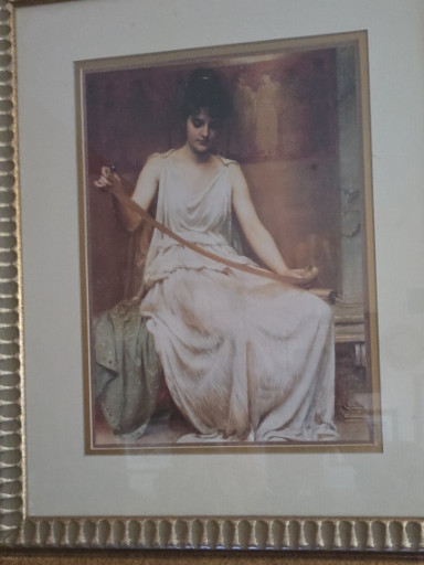 Framed print of 'Neaera Reading a Letter from Catullus' by Henry John Hudson