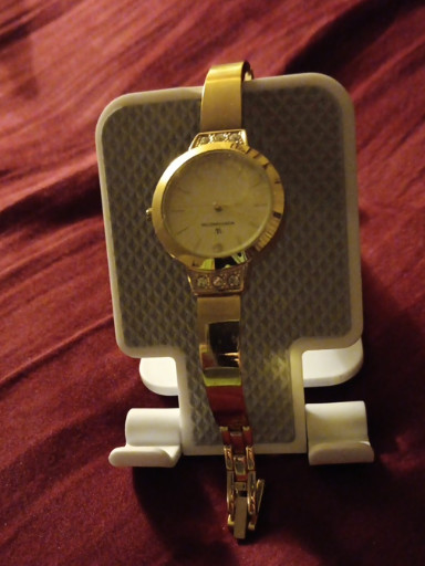 Gold-tone ladies bracelet watch by Daniel Worthington
