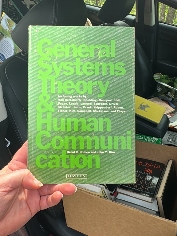 Book titled 'General Systems Theory and Human Communication' by Brent D. Ruben and John Y. Kim, published by Hayden