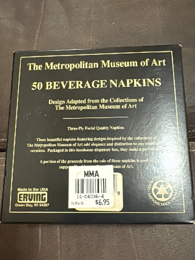 The Metropolitan Museum of Art licensed beverage napkins, 50-count package