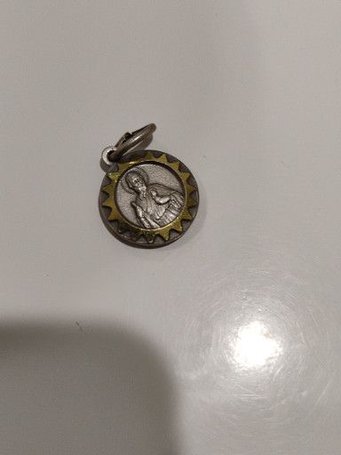 Vintage Catholic religious medal pendant depicting Saint Jude Thaddeus