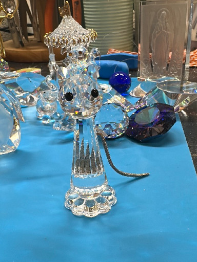 Crystal figurine titled 'Cat' by Swarovski